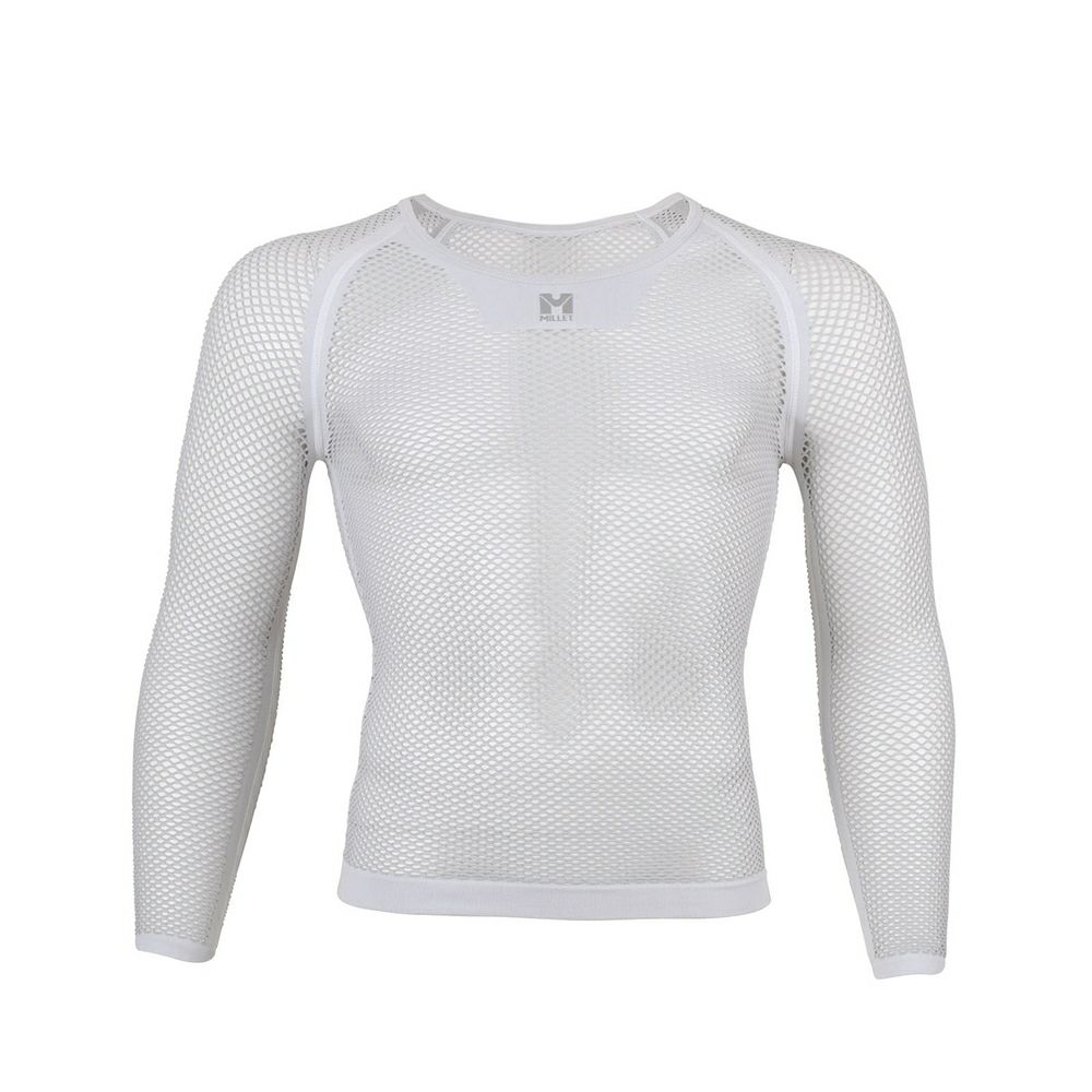 ミレー ドライナミック メッシュ 3/4 スリーブ クルー 登山 メンズ アンダーウェア LIGHT GREY XXL