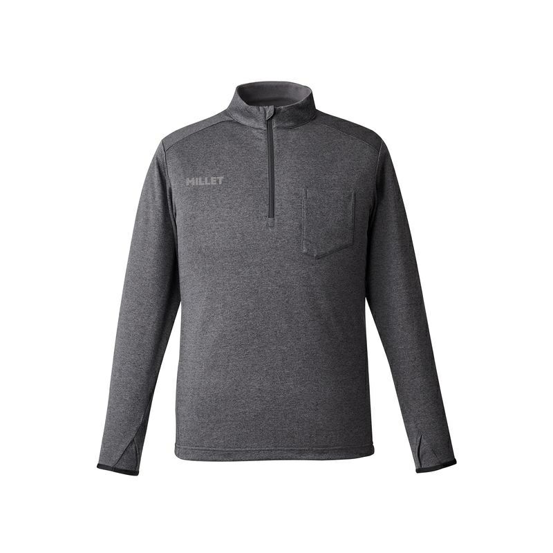 ミレー アイラ II ジップ ロングスリーブ 登山 メンズ CHARCOAL HEATHER S ミレー アイラ II ジップ ロングスリーブ 登山 メンズ CHARCOAL HEATHER S