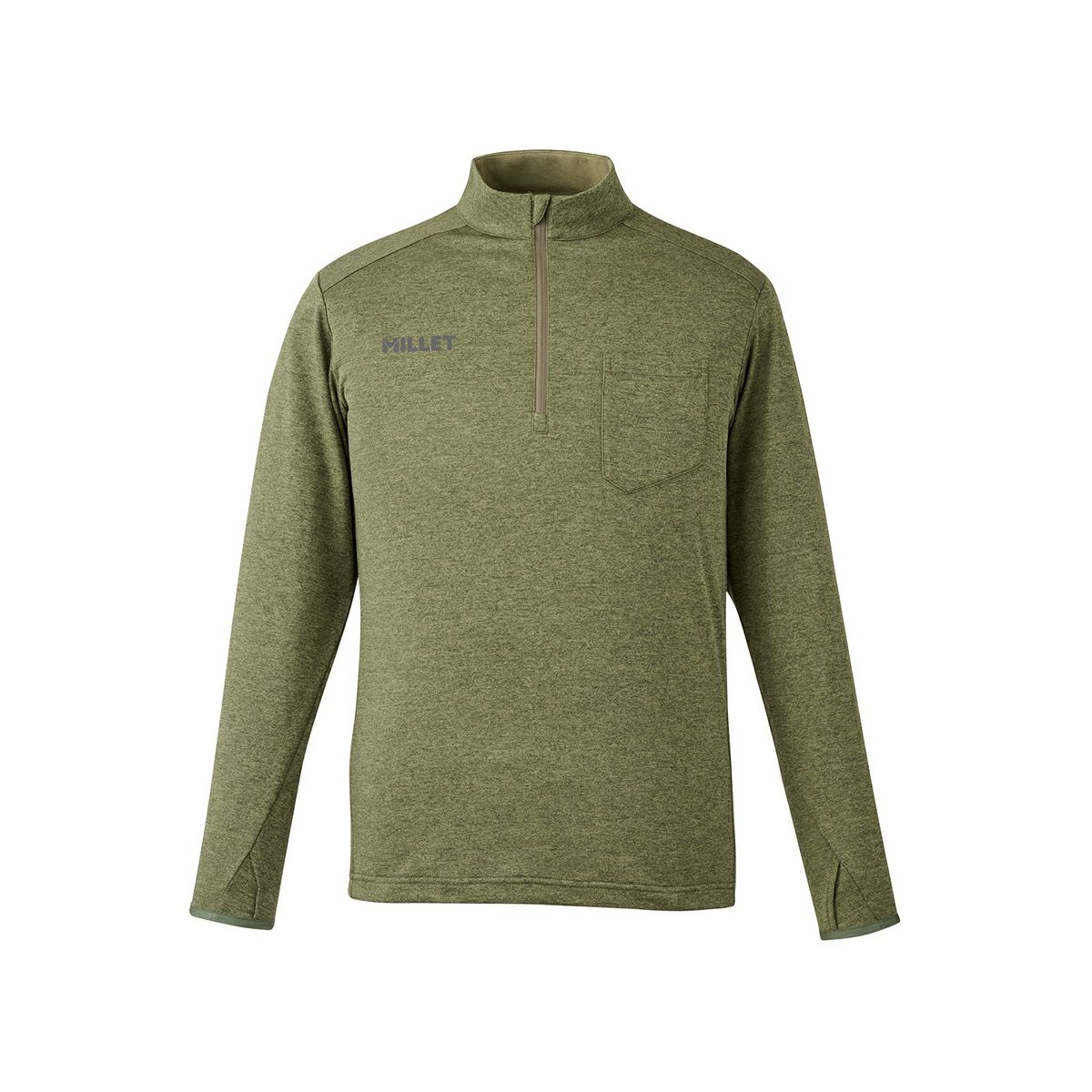 ミレー アイラ II ジップ ロングスリーブ 登山 メンズ OLIVE S
