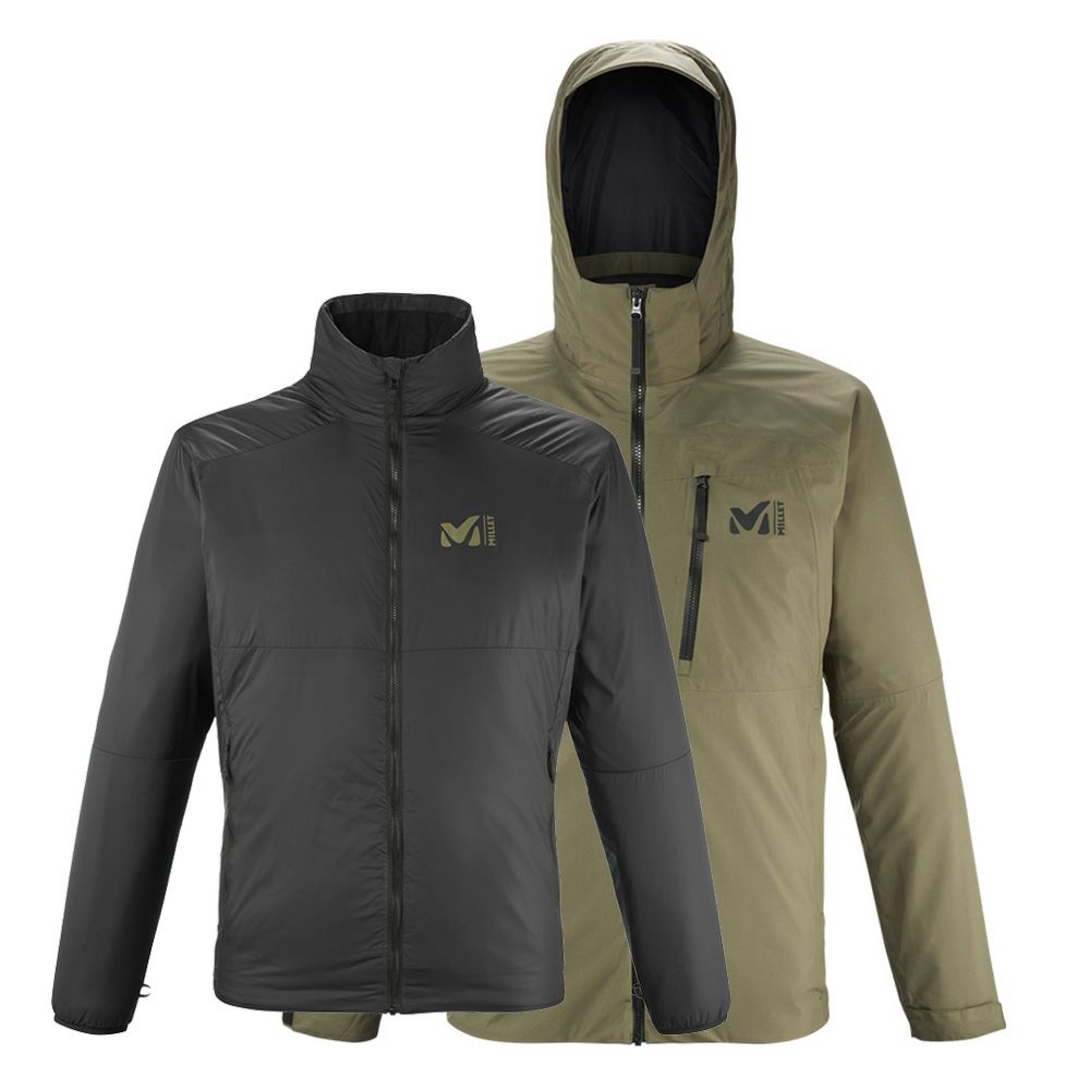 ミレー ポベダ II 3 イン 1 ジャケット 登山 メンズ アウター ジャケット IVY M