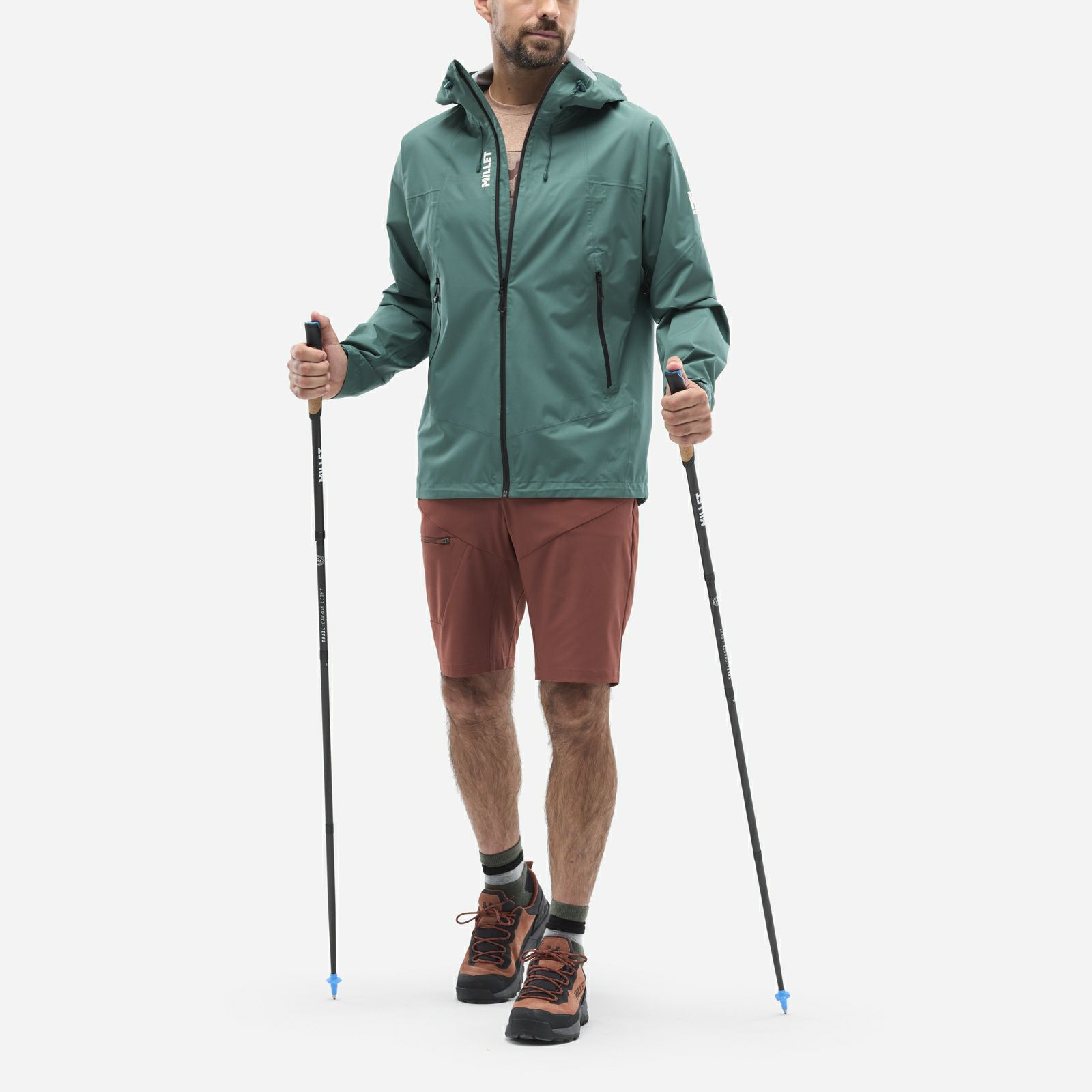 Millet フード付きオリーブジャケット MILLET ミレー ジャケット メンズ 24SS ブリーズバリヤー