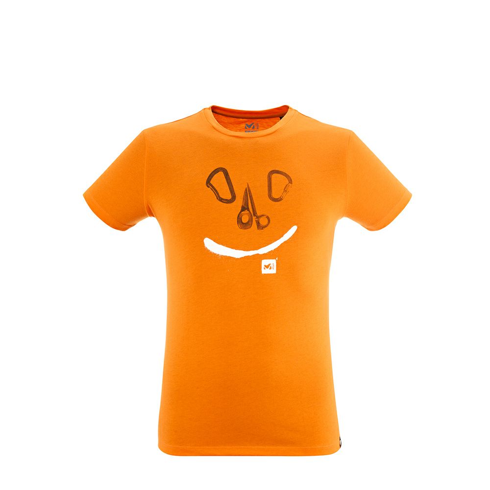 MILLET ミレー 半袖シャツ リミテッドカラーTシャツ メンズL新品オレンジ