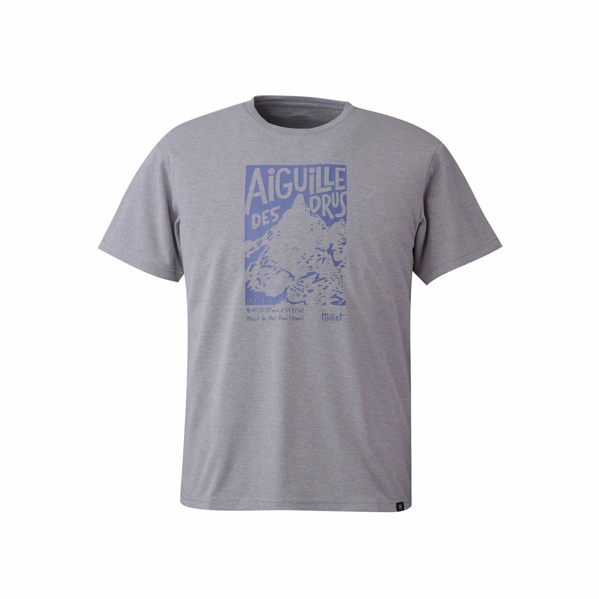 ミレー ニードル マウンテン Tシャツ ショートスリーブ 登山 メンズ HEATHER GREY L