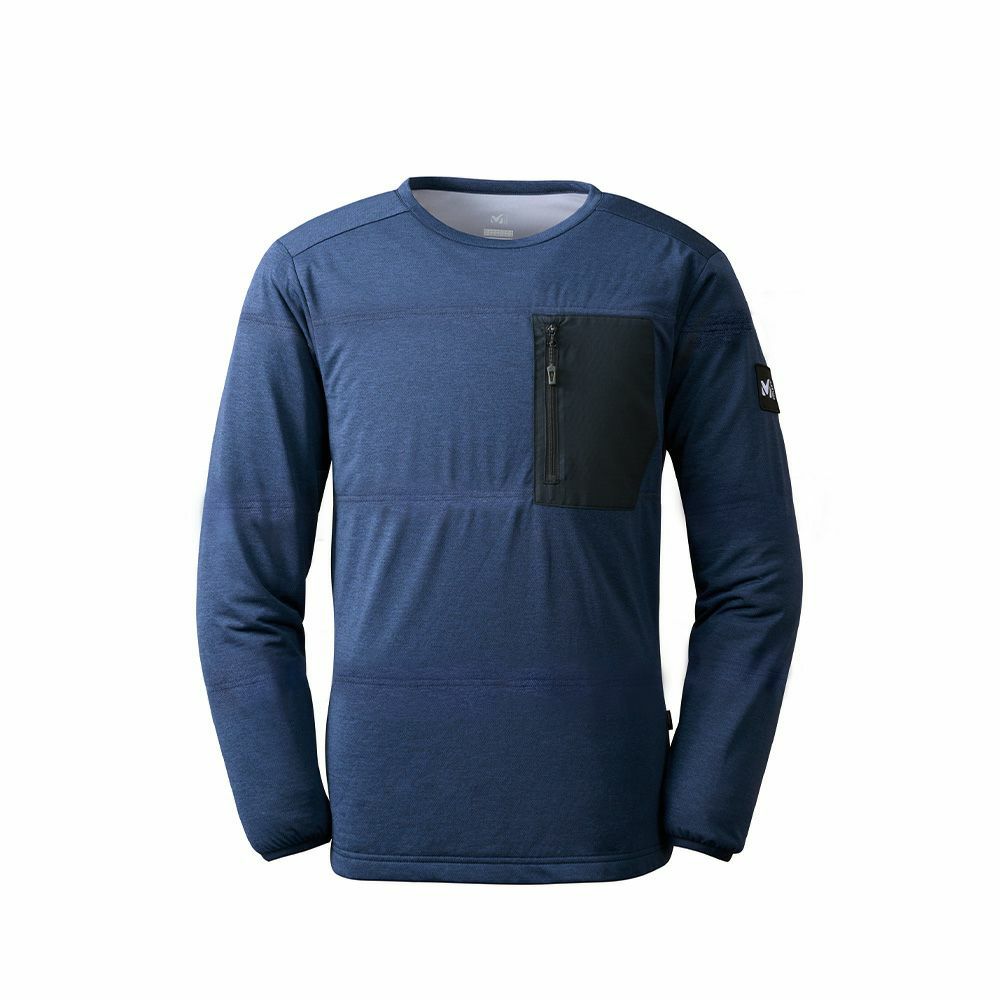 ミレー アルファ ライト スウェット II クルー 登山 メンズ HEATHER NAVY L ミレー アルファ ライト スウェット II クルー 登山 メンズ HEATHER NAVY L