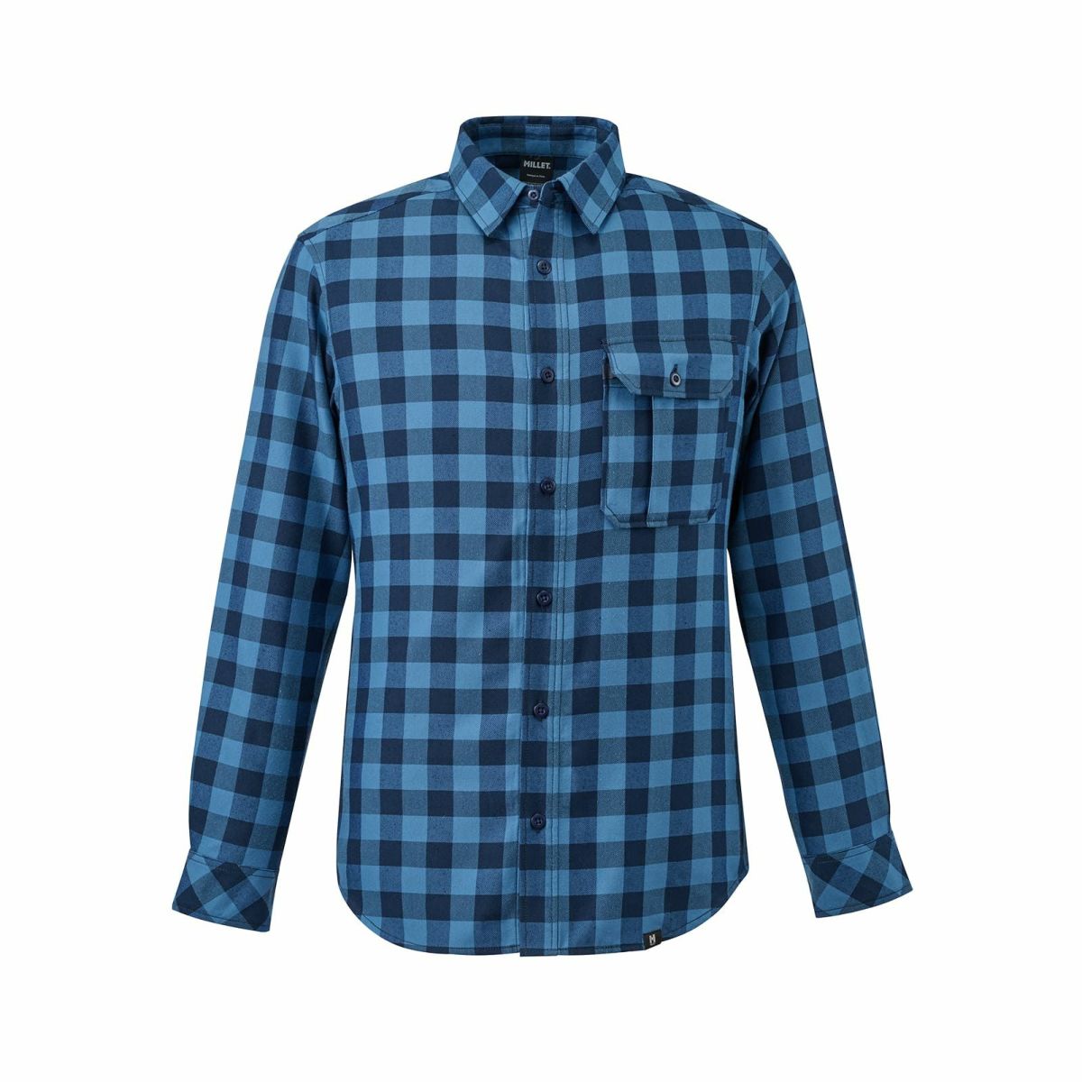 ミレー サーモ チェック シャツ ロングスリーブ 登山 メンズ CORONET BLUE M