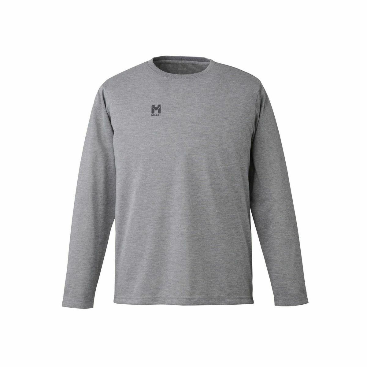 ミレー インセクト バリヤー M ロゴ Tシャツ ロング スリーブ 登山 メンズ CHARCOAL HEATHER XS