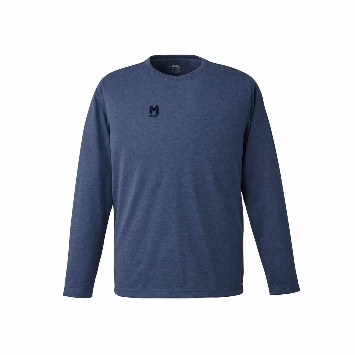 ミレー インセクト バリヤー M ロゴ Tシャツ ロング スリーブ 登山 メンズ HEATHER NAVY XS