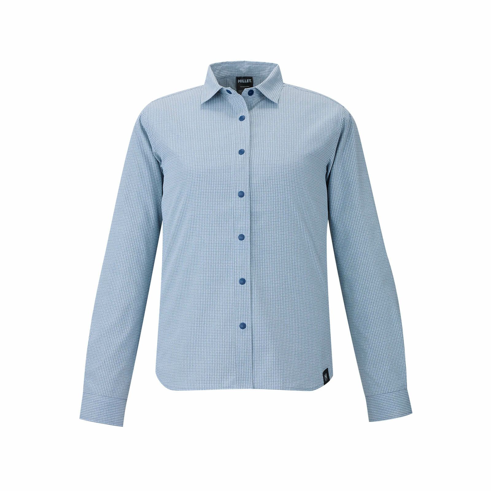 MILLET - 【Women&#39;s M グレー系】 Millet ( ミレー ) レディース クータイ サーモ シャツ ロングスリーブ Ld Kuhtai Thermo Shirt Ls フランネル シャツ ネルシャツ MIV016 Men's M グレー系 Millet ( ミレー ) クータイ サーモ シャツ