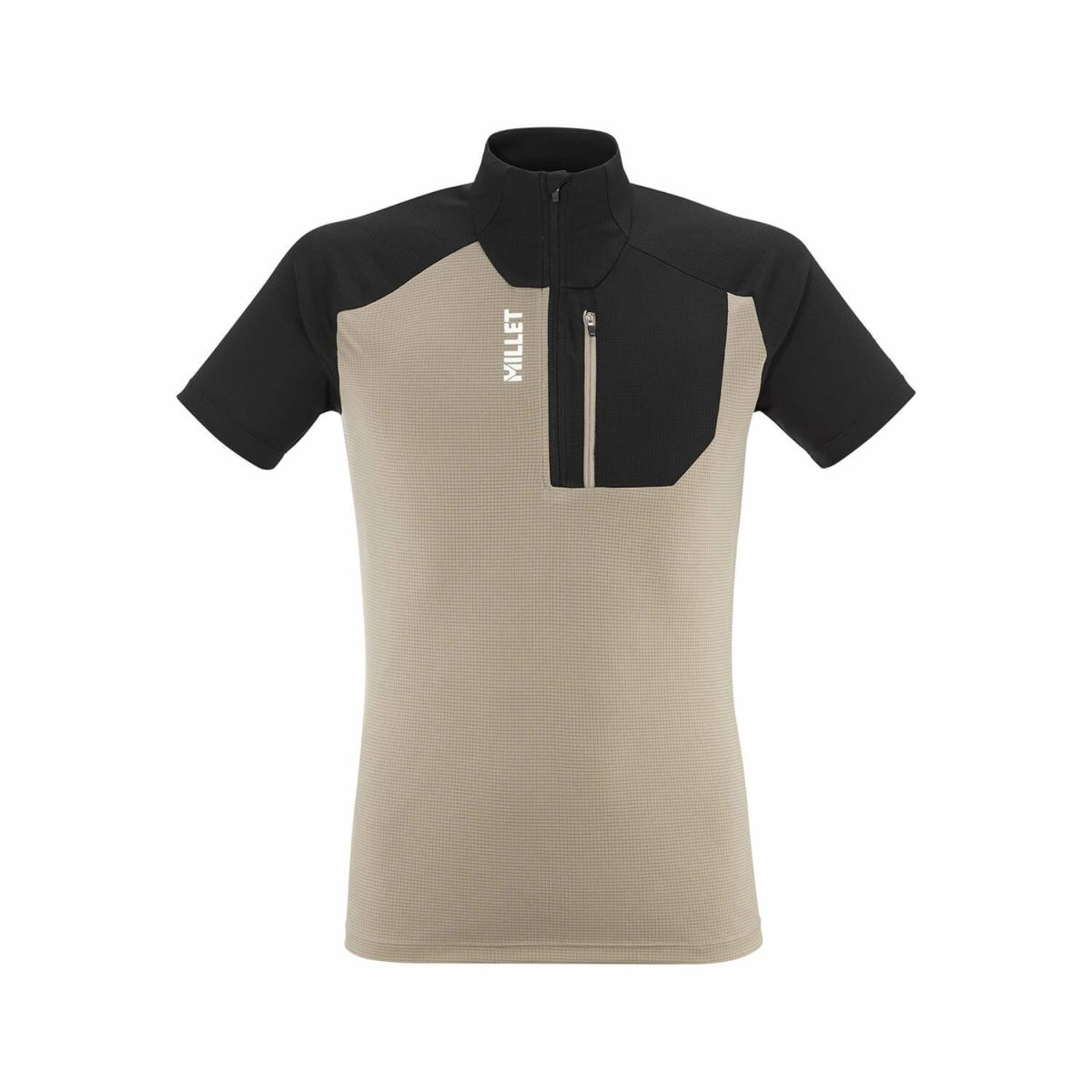 ミレー カメット ジップTシャツ ショートスリーブ 登山 メンズ DORITE/BLACK XS ミレー カメット ジップTシャツ ショートスリーブ 登山 メンズ DORITE/BLACK XS