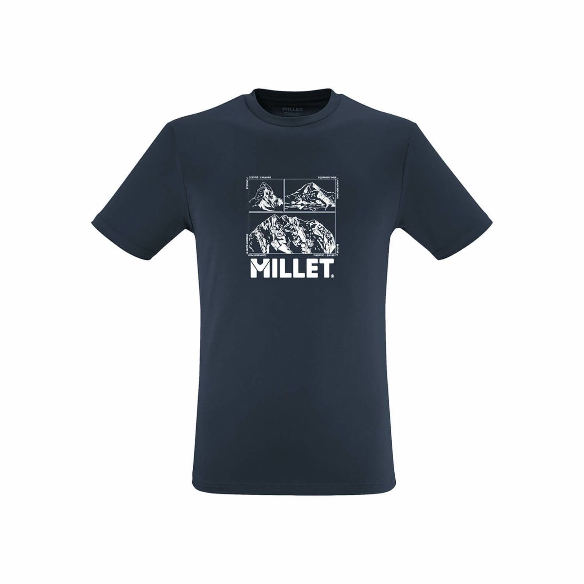 ミレー シャモニー ロゴ ショートスリーブ Tシャツ 登山 メンズ SAPHIR S ミレー シャモニー ロゴ ショートスリーブ Tシャツ 登山 メンズ SAPHIR S