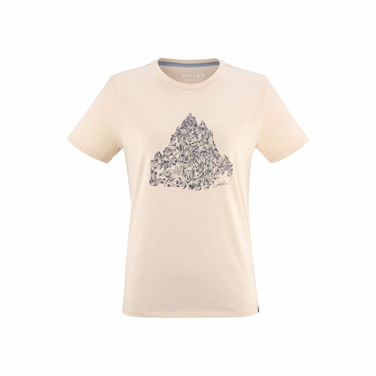 ミレー シマイ コラボ ショートスリーブ Tシャツ 登山 メンズ VANILLA CREAM M ミレー シマイ コラボ ショートスリーブ Tシャツ 登山 メンズ VANILLA CREAM M